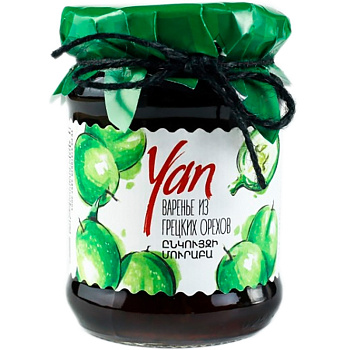 Варенье «Yan», Ян Грецкий орех 0.3л, стекло