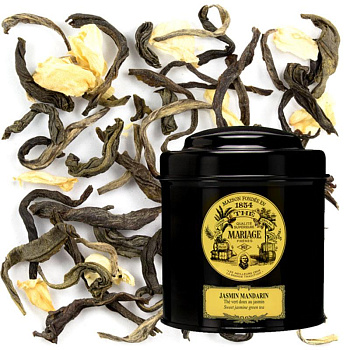 Зеленый чай Mariage Freres Jasmin Mandarin, Марьяж Фререс Жасмин Мандарин банка 100 гр