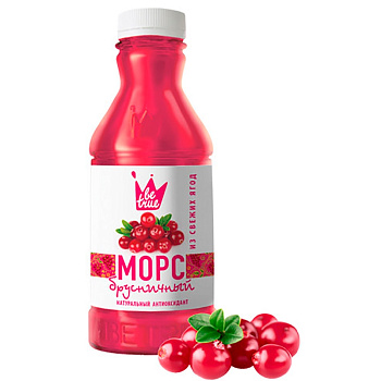 Морс Брусничный «Be True» прямого отжима, 880мл, пластик