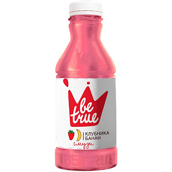 Смузи «Be True» Клубника, Банан, 935мл, пластик