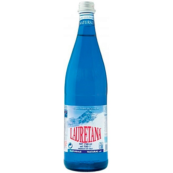 Минеральная вода Lauretana, Лауретана Blue Glass 0.75л.*6 шт. (Стекло) Без газа