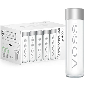 Минеральная вода VOSS ВОСС 0,5 л. Пластик Без газа