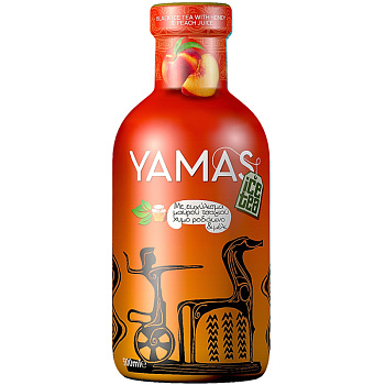 Напиток холодный зеленый чай «Yamas» Peach Juice and Honey, Ямас Персик, Мед, 0.355л, стекло
