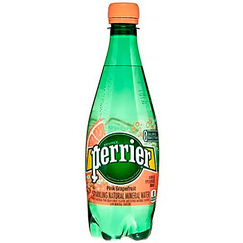 Минеральная вода с газом Perrier Grapefruit, Перье Розовый Грейпфрут 0.5 пэт