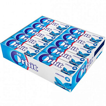 Жевательная резинка «Orbitl», Сладкая мята, 13.6г x 30шт.