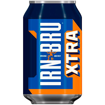 Газированный напиток «Irn Bru» Extra, Айрн Брю Экстра, без сахара. 0.33л, банка