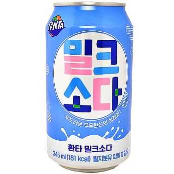 Газированный напиток «Fanta» Milk Soda, Фанта Милк Сода 0.345л, ж/б (Корея)
