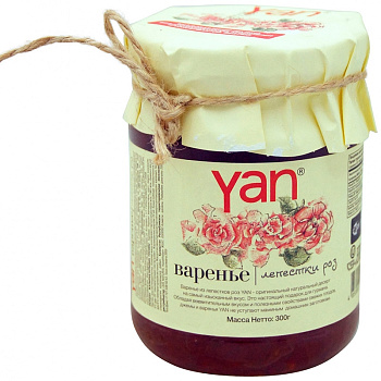 Варенье «Yan», Ян Лепестки Роз 0.3л, стекло