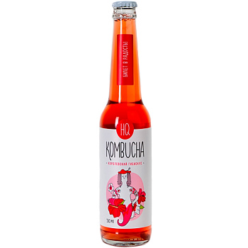 Комбуча «HQ Combucha» Royal hibiscus, Королевский гибискус, 0.33л, стекло