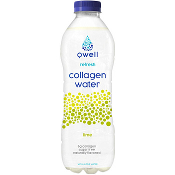 Напиток безалкогольный негазированный «Qwell Collagen Water» со вкусом лайма 0.5л, пластик