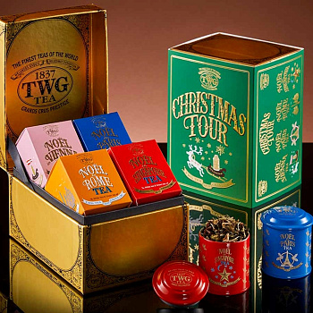 Набор чая TWG Christmas Tour Tea Set, Рождественский Тур 622г (Чай располагается в музыкальной шкатулке) Набор чая TWG Christmas Tour Tea Set, Рождественский Тур 622г (Чай располагается в музыкальной шкатулке)