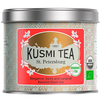 Черный чай Kusmi tea St. Petersburg / Кусми Ти "Санкт-Петербург" (BIO, Organic Tea). банка, 100гр.