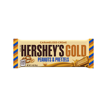 Hershey`s Шоколад Gold Peanuts & Pretzels 39 гр, 24 шт/уп