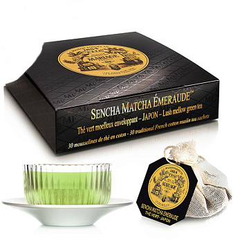 Купаж сенча и маття из Японии Mariage Sencha Matcha Emeraude, Саше 75 гр