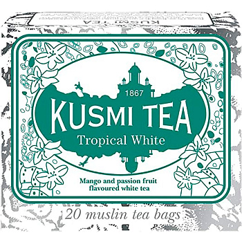 Kusmi tea «Tropical White» Mango and passion fruit flavoured white tea, Саше (20шт)