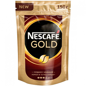 Кофе «Nescafe» Gold Нескафе Голд, 150гр, пакет