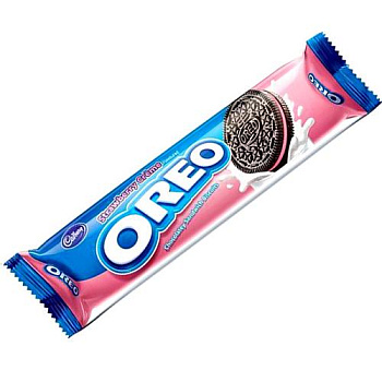 Печенье Oreo Strawberry creme, Орео Клубника Крем 119,6гр * 24 шт/уп