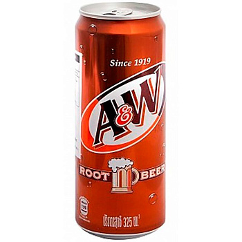 Напиток «A&W» Root Beer, А энд В Крем Сода, 0.325л, банка