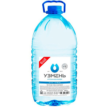 Минеральная артезианская вода «Узмень», 6л, без газа, пэт (2шт. в упаковке)
