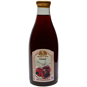 Cок Гранатовый «Ambrosia Sweet» 1л, стекло