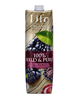 Сок мультифруктовый "Wild & Pure" с добавлением ежевичного сока, 1л.