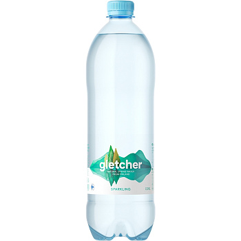 Минеральная родниковая вода «Gletcher», Глетчер 0.95л, с газом, пэт