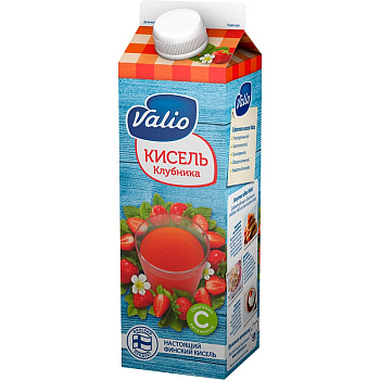 Кисель Valio Клубника-Виноград с вит.С, 0%,0,95л