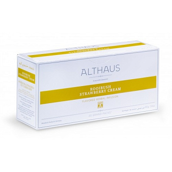 Чай ALTHAUS Rooibush Strawberry Cream Grand Pack Ройбуш Клубника со Сливками 20 шт.