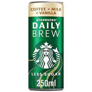 Напиток кофейный «Starbucks» Daily Brew Vanilla, Старбакс Дейли Ванилла 0.25, банка