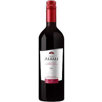 Безалкогольное вино красное «Vina Albali» Cabernet Tempranillo, Каберне Темпранильо, 0.75л