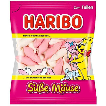 Мармелад «Haribo» Sube Mause, Харибо Белые и Розовые Мышки, 175гр