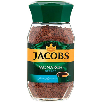 Кофе «Jakobs» Monarch, Decaf, Декаф, 95гр, стекло