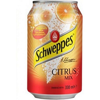 Газированный напиток Schweppes Citrus Mix, Швепс Цитрус Микс 330мл ж/б