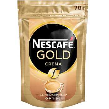 Кофе «Nescafe» Gold Crema, Нескафе Голд Крема, 70гр, пакет