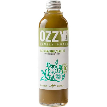 Напиток «Ozzy Frozzy» Matcha, Kiwi, Cactus, Оззи Фроззи Матча, Киви, Кактус, 0.33, газ, стекло