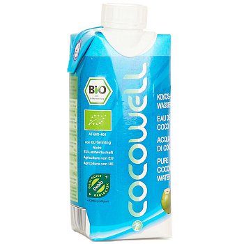 Кокосовая вода "Cocowell BIO", 0.33, тетрапак
