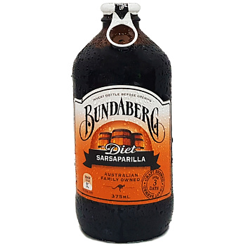 Напиток «Bundaberg» Sarsaparilla, Бандаберг - Сарсапарилла, 0.375л, стекло (Низкокалорийная версия)