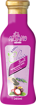 Aziano сок Мангостин с семенами чиа, 265 мл, 24 шт/уп, стекло