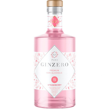 Безалкогольный джин «Univers Drinks» PVRE Ginzero Strawberry 0,0%, ПВРЕ Джин Зеро Клубника, 0.7л, стекло