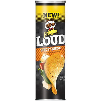 Pringles Чипсы Loud Spicy Queso 154, 14 шт/уп