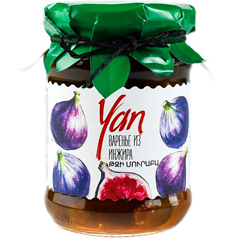 Варенье «Yan», Ян Инжир 0.3л, стекло