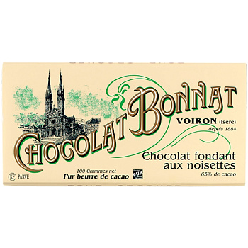 Шоколад темный «Bonnat» Fondant Noisettes, 100гр