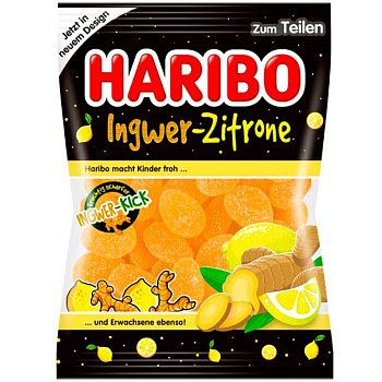 Мармелад «Haribo» Ingwer - Zitrone, Харибо Имбирь, Лимон, 160гр
