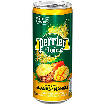 Напиток Perrier Ananas & Mango Перье Ананас + Манго 0,25л ж/б.