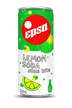 Газированный Напиток "EPSA" Лимон - Сода 330мл. Ж/Б