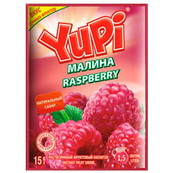 Растворимый напиток "YUPI" Малина 12гр, 24 шт/уп